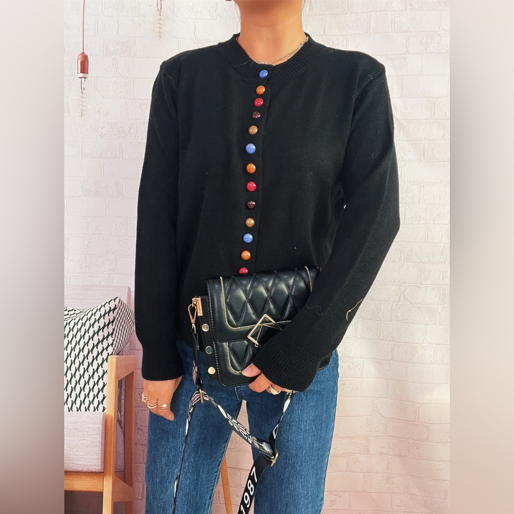 Button Up Long Sleeve Cardigan